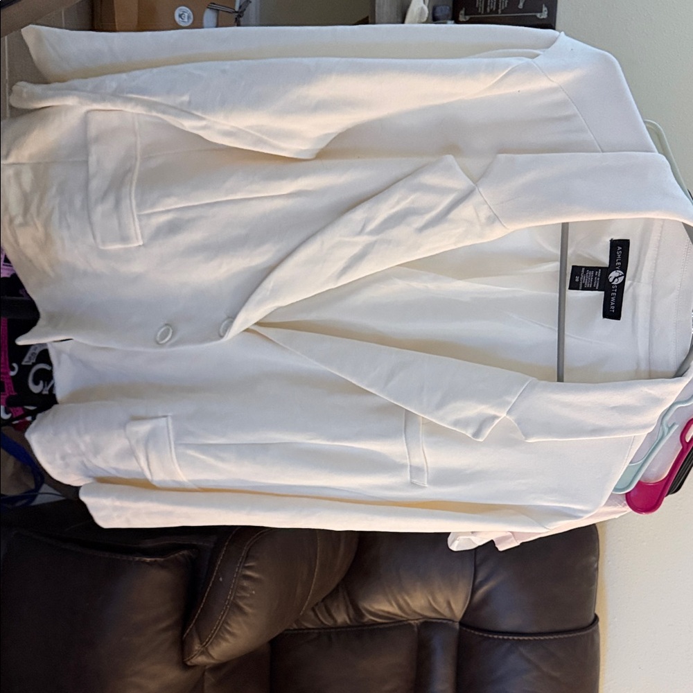Ashley Stewart White Blazer Suit Jacket